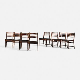 Kai Lyngfeldt Larsen, dining chairs, set of eight