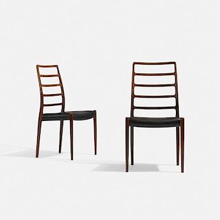 Niels O. Moller, dining chairs, pair