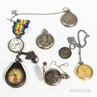 Six WWI-era Pocket Watches
