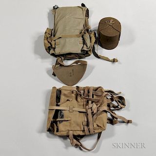 Imperial Japanese Body Armor, Cap, and Knapsack