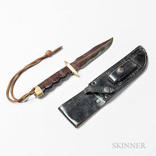 Vietnam-era Randall-style Special Forces Fighting Knife and Sheath