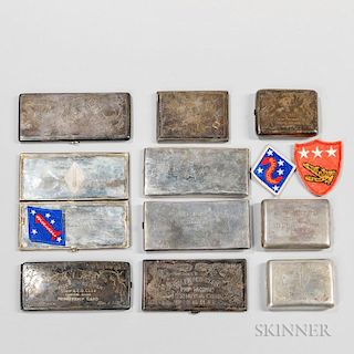 Nine China-related Silver Cigarette Cases