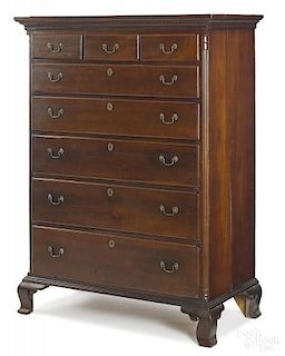 Pennsylvania Chippendale cherry tall chest