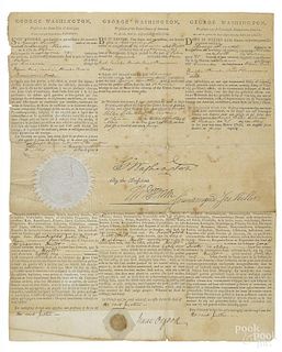 George Washington & Thomas Jefferson signed papers