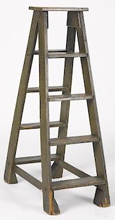 Painted oak step ladder