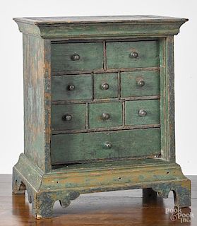 Pennsylvania painted hard pine spice cabinet