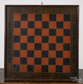 Painted gameboard, late 19th c.