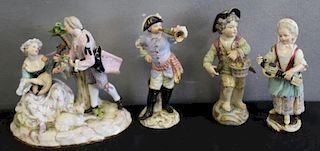 Group of 4 Antique Meissen Figures