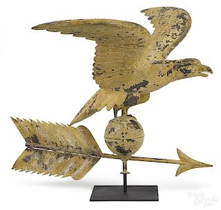 Large copper spread winged eagle weathervane