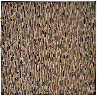 American abstract hooked rug