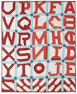 Pieced alphabet quilt