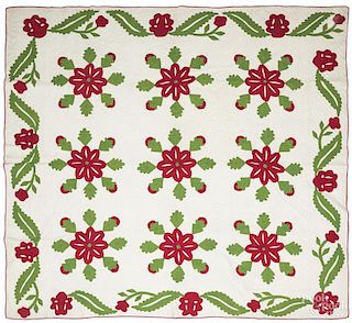 Pennsylvania floral appliqué quilt