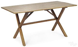 Walnut sawbuck table