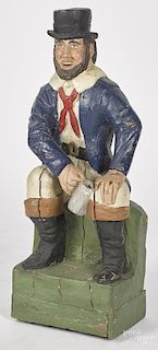 English carved and painted Jack Tar figure