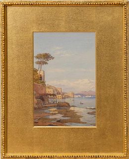 SALOMON CORRODI (1810-1892): VIEW OF THE BAY OF NAPLES