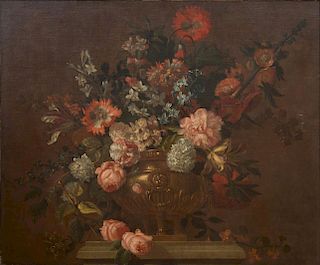PIETER HARDIME (1677-1758): STILL LIFE WITH FLOWERS IN AN URN