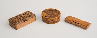 GROUP OF THREE CONTINENTAL WOOD BOXES