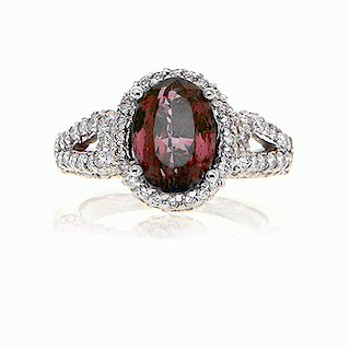 C.Dunaigre, Alexandrite ring with diamonds.
