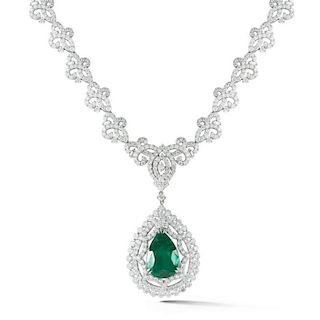 C. Dunaigre, Emerald and Diamond Necklace.