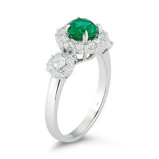 Emerald and Diamond Ring.