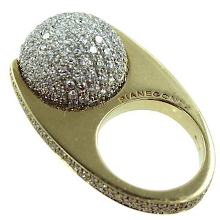 Pianegonda. Modern Ball Diamond Ring.
