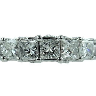 14K Princess cut diamond Wedding Ring