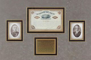 Oil Trust Certificate,Signed Rockefeller Dated1885