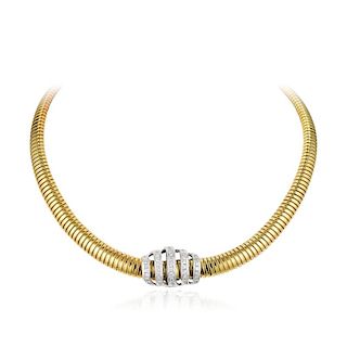 A 14K Gold Necklace with Diamond Enhancer