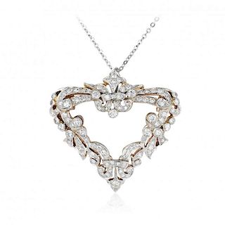 An Edwardian Diamond Brooch/Pendant Necklace