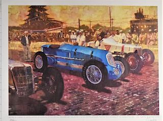Bernie Fuchs "75th Anniversary of The Indy 500" (2 of 4" Lithograph