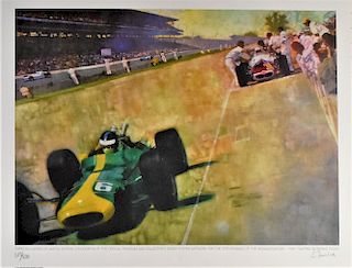 Bernie Fuchs "75th Anniversary of The Indy 500" (3 of 4" Lithograph