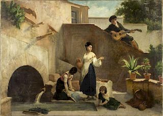 Gerrit Postma (Netherlands,1819-1894) Attr oil on canvas