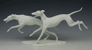 Kaiser Porcelain figurine "Running Dogs"