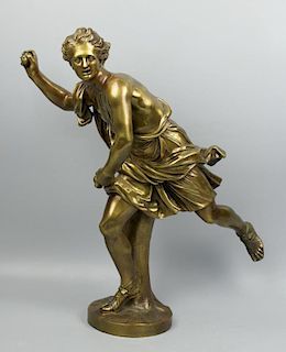 Susse Freres (France,19C) Bronze "Running Boy"