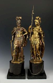 Pair of french bronzes "Mars & Minerva"