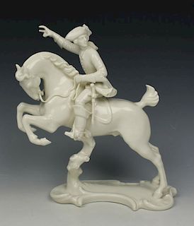 Nymphenburg figurine "Hunter on Leaping Horse"