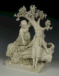 Dressel Kister Passau Figurine "Boy and Girl under Tree"