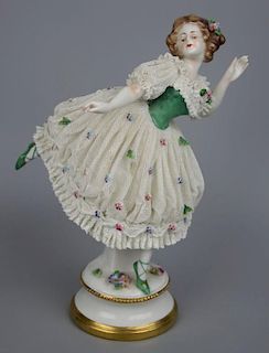 Dresden Volkstedt figurine Dancing Lady