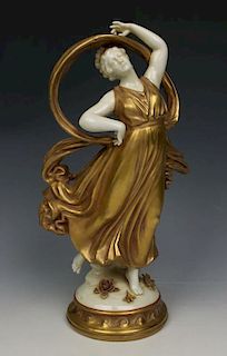 Dresden Volkstedt figurine "Dancing Lady"