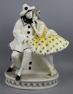 Goldscheider Wien Figurine "Pierrot and Pierrette"