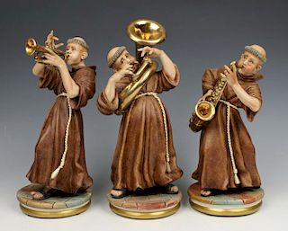 Capodimonte Enzo Arzenton Figurines "Monks Playing Music"