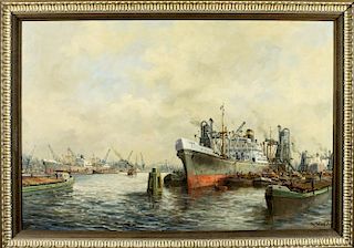 Pieter Van Schaik Jr (Dutch, 20th C) oil on canvas