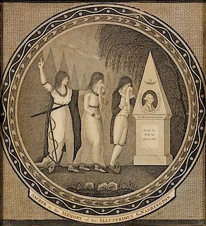 [WASHINGTON, George]. CLARKE, Thomas, engraver. Sacred to the Memory of the Illustrious G. Washington. Boston: n.p., 1801.