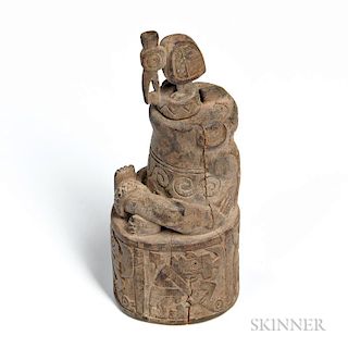 Wari Wooden Lime Container,