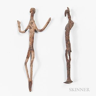 Two Dogon Iron Figurative Sculptures