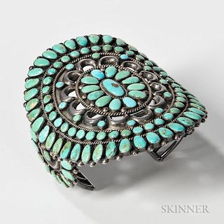 Southwest Silver and Turquoise Bracelet