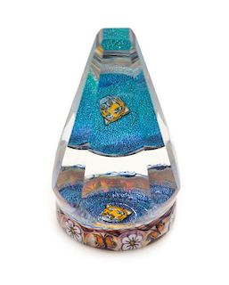 * Jesse Taj Karolczuk and Jared DeLong, Lost Coast Glass Studio, a tiger spire paperweight
