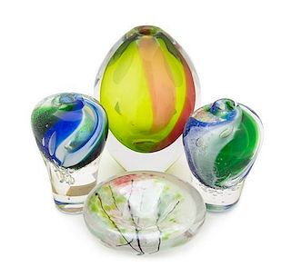 * Orrefors and Kosta Boda, Sweden, a group of four glass articles