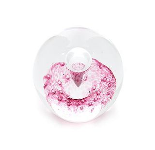 * A Swedish Abstract Design Paperweight Diameter 2 3/4 inches.