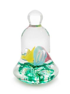 * St. Clair Glass Co., West Virginia, USA, by Joseph "Joe" St. Clair, a bell shaped paperweight